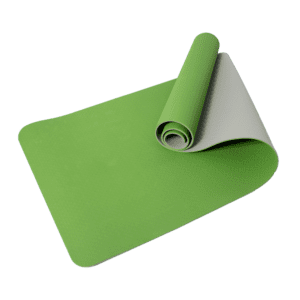 Yogamåtte TPE 2 lag – 6 mm – Grøn/Grå