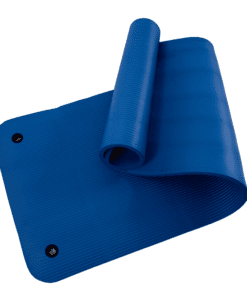 Træningsmåtte Blå – 1,5 cm. tyk og skridsikker. Inklusiv bæresele.