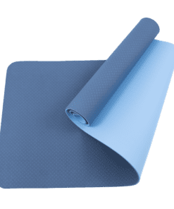 Yogasæt komplet Blå – TPE Yogamåtte 6mm, 2 yogablokke, Yogapølle og Yogastrop
