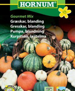 Græskarfrø “Gourmet blanding” af udvalgte sorter – Spiselige og smukke – Grøntsagsfrø