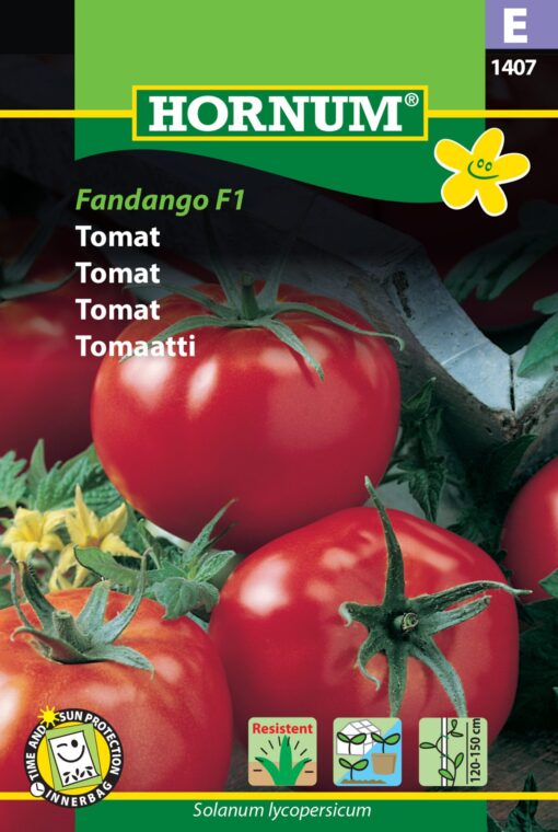 Tomatfrø – Fandango – Tidlig og udbytterig. Kan dyrkes i drivhus eller på friland – Grøntsagsfrø