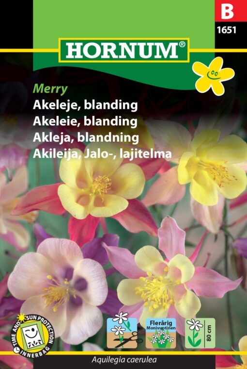Akalaje blanding “Merry” – Flerårig og farverig blanding – Blomsterfrø