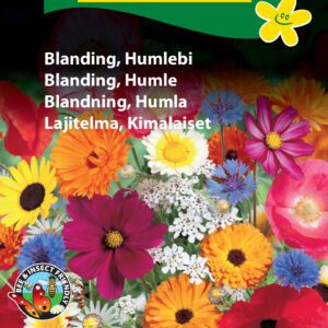 Blomsterblanding Humlebi – Blomsterfrø til ca. 15 M2 – Et og flerårige sommerblomster