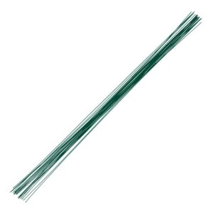 Blomsterpinde grøn lakeret metal. Længde 50 cm Blomstertråd ø 1,1 mm.