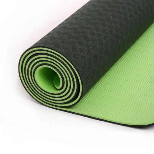 Yogasæt komplet Grøn – TPE Yogamåtte 6mm, 2 yogablokke, Yogapølle og Yogastrop