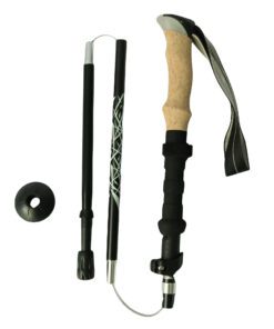 Vandrestave med korkhåndtag. Foldbare og teleskopiske stave til stavgang og vandring.