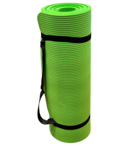 Træningsmåtte Grøn – 1,5 cm. tyk og skridsikker. Inklusiv bæresele.