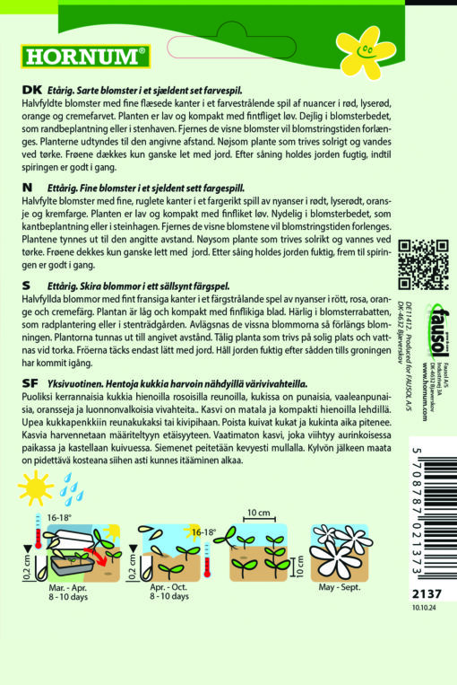 Guldvalmuefrø “Thai Silk Mix” – Valmuer i et sjældent mix af farver – Blomsterfrø