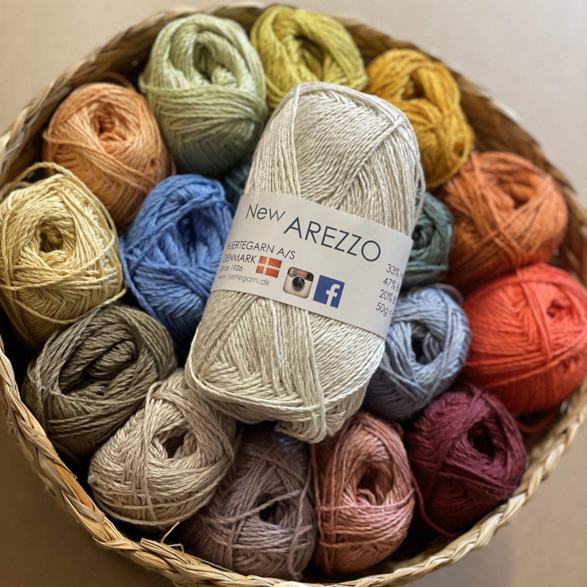 Hjertegarn Arezzo / New Arezzo – Bambus, Hør og Bomuld