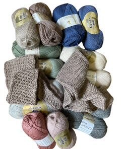 Garnpakke til 2 styk Scarf - Alpaca, Uld og bomuld. - KUN 79,95 KR.