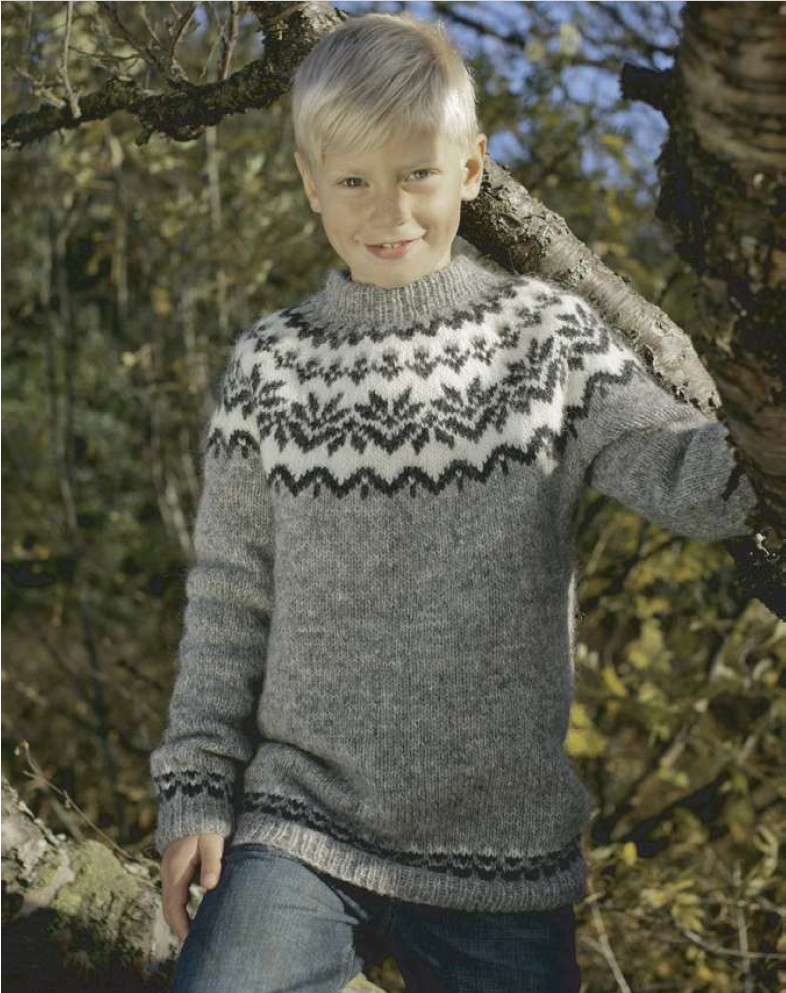 Gratis Strikkeopskrift – Islandsk Sweater “Afmæli” – Strikkes i “Lettlopi” Islandsk Uldgarn
