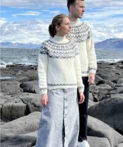 StrikkeKit Islandsk Herre Sweater "Gjöf" i 3 farver - FRA 390 KR.