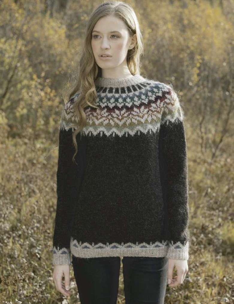 Gratis Strikkeopskrift – Islandsk Sweater “Afmæli” – Strikkes i “Lettlopi” Islandsk Uldgarn