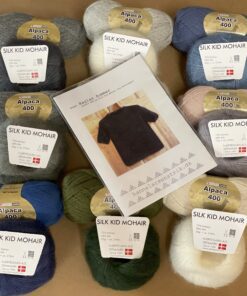 Strikke Kit – Let luftig Raglan Sommer bluse.<BR>Størrelse XS-S