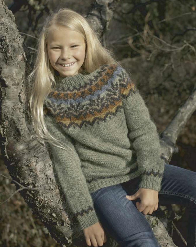 Gratis Strikkeopskrift – Islandsk Sweater “Afmæli” – Strikkes i “Lettlopi” Islandsk Uldgarn