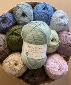 Baby Wool i 100% Merionould – “Trunte” Hjertegarn