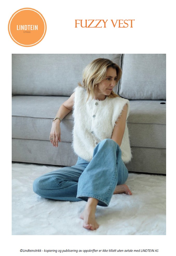 Strikkeopskrift “Fuzzy Vest” – Elegant og blød sweater. (Tove Lindtein)