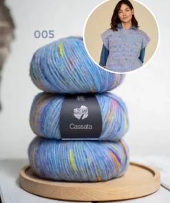 StrikkeKit Vest i Cassata garn. (Garn + Opskrift) Størrelse 48/50