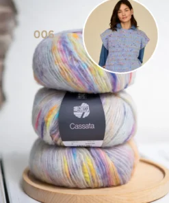 StrikkeKit Vest i Cassata garn. (Garn + Opskrift) Størrelse 48/50