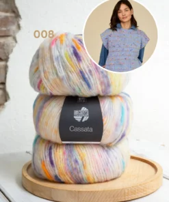 StrikkeKit Vest i Cassata garn. (Garn + Opskrift) Størrelse 48/50