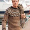 Strikkeopskrift – Islandsk sweater “Riddari” 28-3 – Strikkes i “Lettlopi” (Sendes straks)