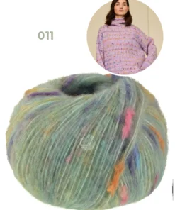 StrikkeKit (Garn + Opskrift) – Skøn strikketrøje med høj hals i Cassata garn Str. 40-46