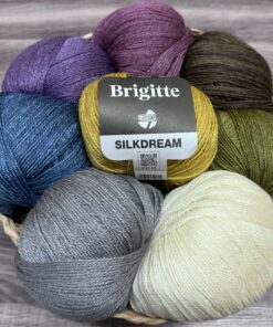 Brigitte Silkdream garn Lana Grossa 60% ny, ren merinould, 30% silke, 10% mohair