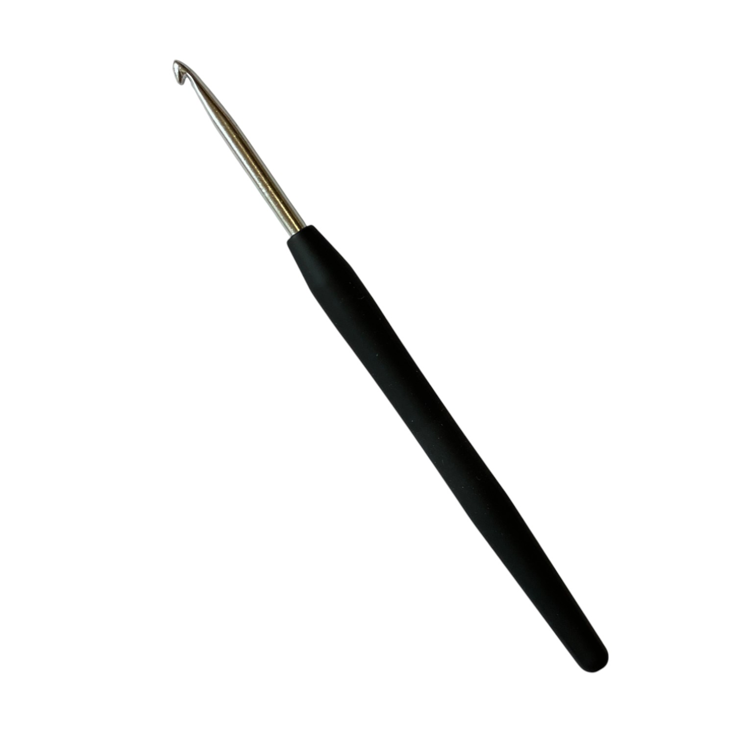 Hæklenål med soft grib (Aluminium nål) 15 cm. Størrelse: 2-12 mm.