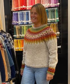 StrikkeKit – Islandsk Sweater “Góa” 44-24″ Størrelse XS-M  “Fjallalopi”