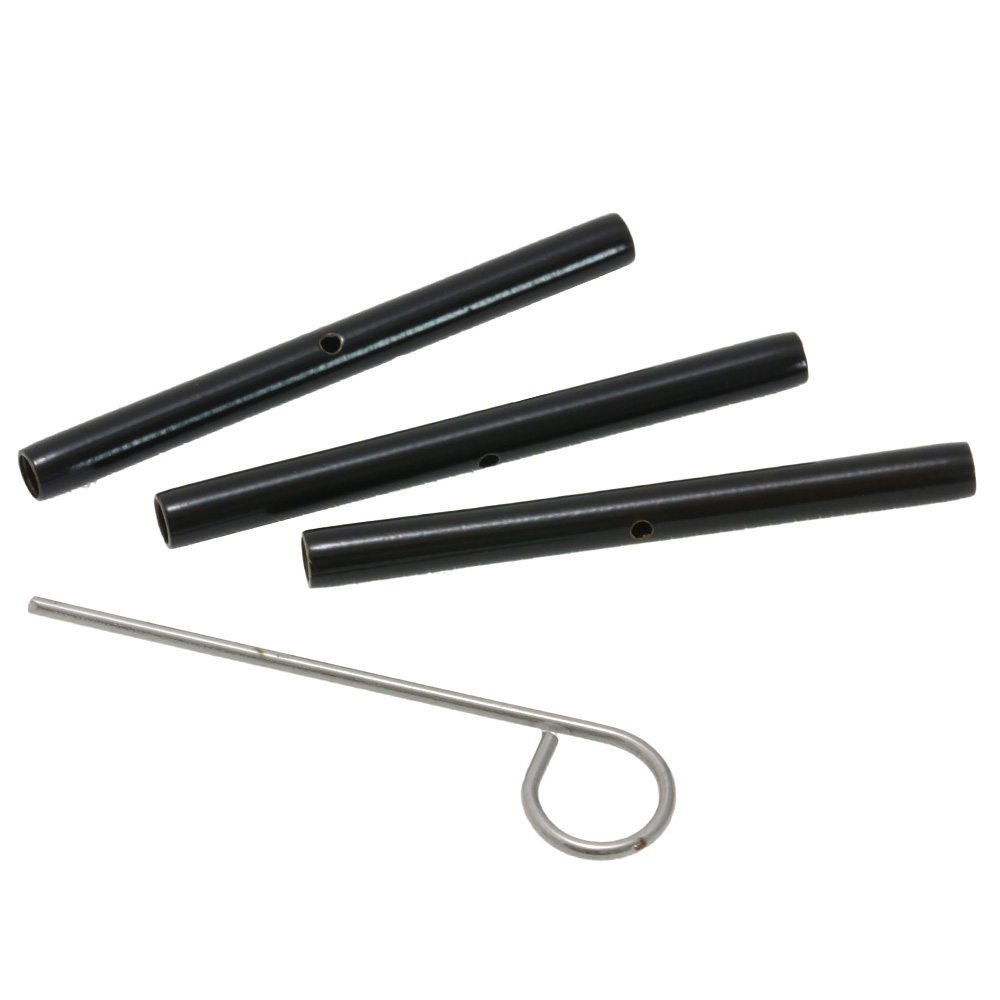 KnitPro wireforlænger / wireforbinder. 3 stk i sort samt 1 strammenøgle.