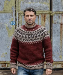 Strikkeopskrift – Islandsk sweater “Hraglandi” 44-04 – “Plötulopi” (Sendes straks)