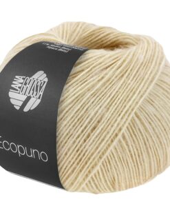 StrikkeKit – Skøn og blød stribet tee i Ecopuno garn. Størrelse 36-40 (Garn + Opskrift)