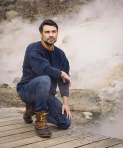 StrikkeKit – Herresweater “Viktor” – Super flot og lækker sweater (Lettlopi) – STR. XS