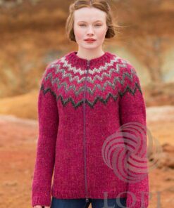 Strikkeopskrift – Islandsk Unisex Cardigan “Blær” 33-01 – “AlafossLopi” (Sendes straks)