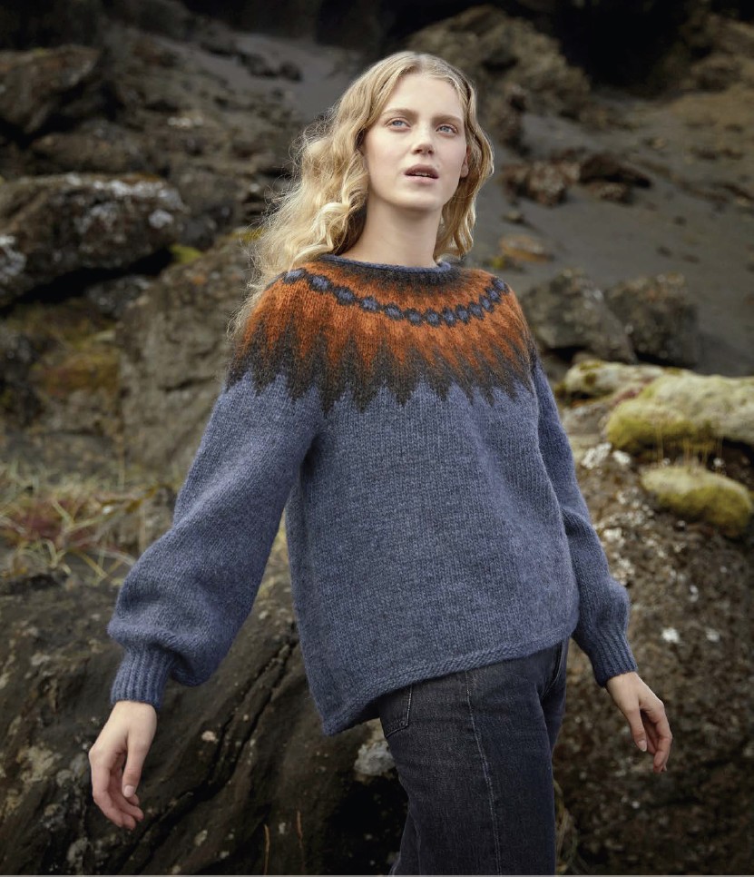 Strikkeopskrift – Islandsk Sweater “Uppstytta” 38-12 – Strikkes i “Lettlopi” (Sendes straks)