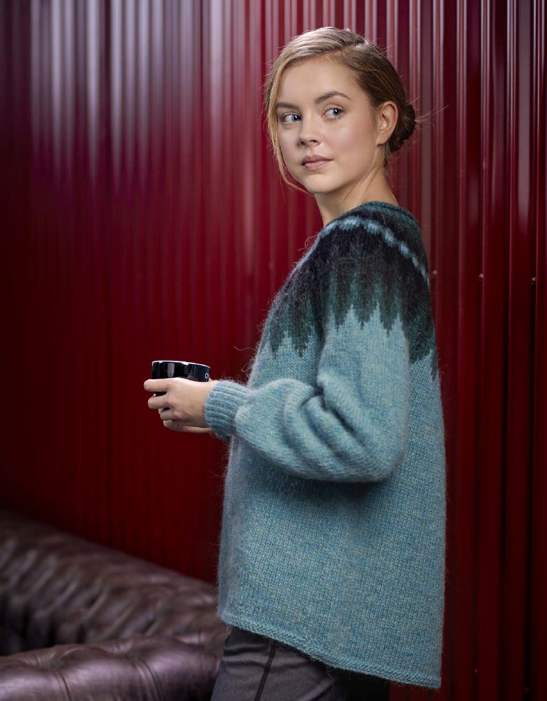 Strikkeopskrift – Islandsk Sweater “Uppstytta” 38-12 – Strikkes i “Lettlopi” (Sendes straks)