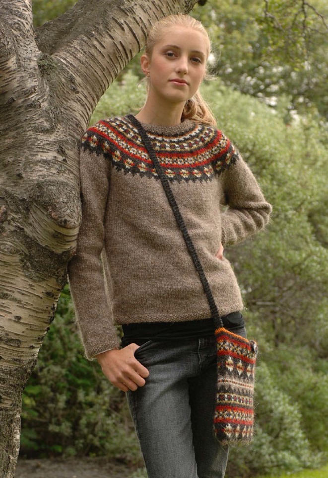 Strikkeopskrift – Sweater “Aftur” 38-12 – Strikkes i “Lettlopi” (Sendes straks)