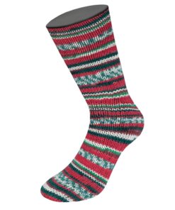 Strømpegarn Julestrømper – Sokkegarn “Christmas 6798” udgave af Lana Grossa Meilenweit 100 g