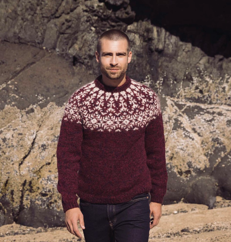 Strikkeopskrift – Unisex Sweater “Advent / Aðventa” 43-12 – Einband og Plötulopi (Sendes straks)