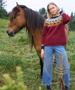 Strikkeopskrift – “Farfuglar 40-15” Skøn sweater flot mønster – Strikkes i “Lettlopi” (Sendes straks)