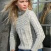 StrikkeKit “Fletta 24-9” Smuk sweater med “fletninger” Str. 38-40 – Strikkes i “Lettlopi”
