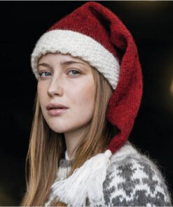 StrikkeKit – Nissehue i Fjallalopi “Jólahúfa” 44-17 (Garn + Opskrift)