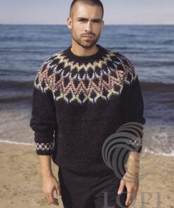 Strikkeopskrift – Islandsk sweater “Marbendill” Unisex 43-01 “Plötulopi og Einband” (Sendes straks)