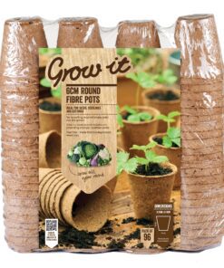 Fiberpotter til forspiring – Nebrydelige “Grow It”. Rund 6 cm. Pakke med 96 stk.