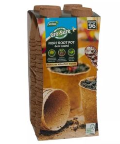 Fiberpotter til forspiring – Nebrydelige “Grow Sure”. Rund 6 cm. Pakke med 96 stk.