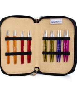 KnitPro / Lana Grossa Alu Rainbow Korte Udskiftelige Rundpinde – 3,0-7,0 mm