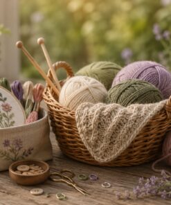 Garn, broderi og strikketilbehør