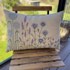 Pomp Stitch Blue Flowers Pillow 2045-2 – Broderikit til Aflang Pude 40 x 56 cm