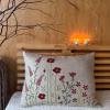 Pomp Stitch Red Flowers Pillow 2045-4 – Broderikit til Aflang Pude 40 x 56 cm