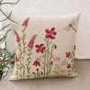 Pomp Stitch Red Flowers Square 2052-3 – Broderikit til Firkantet Pude 45 x 45 cm
